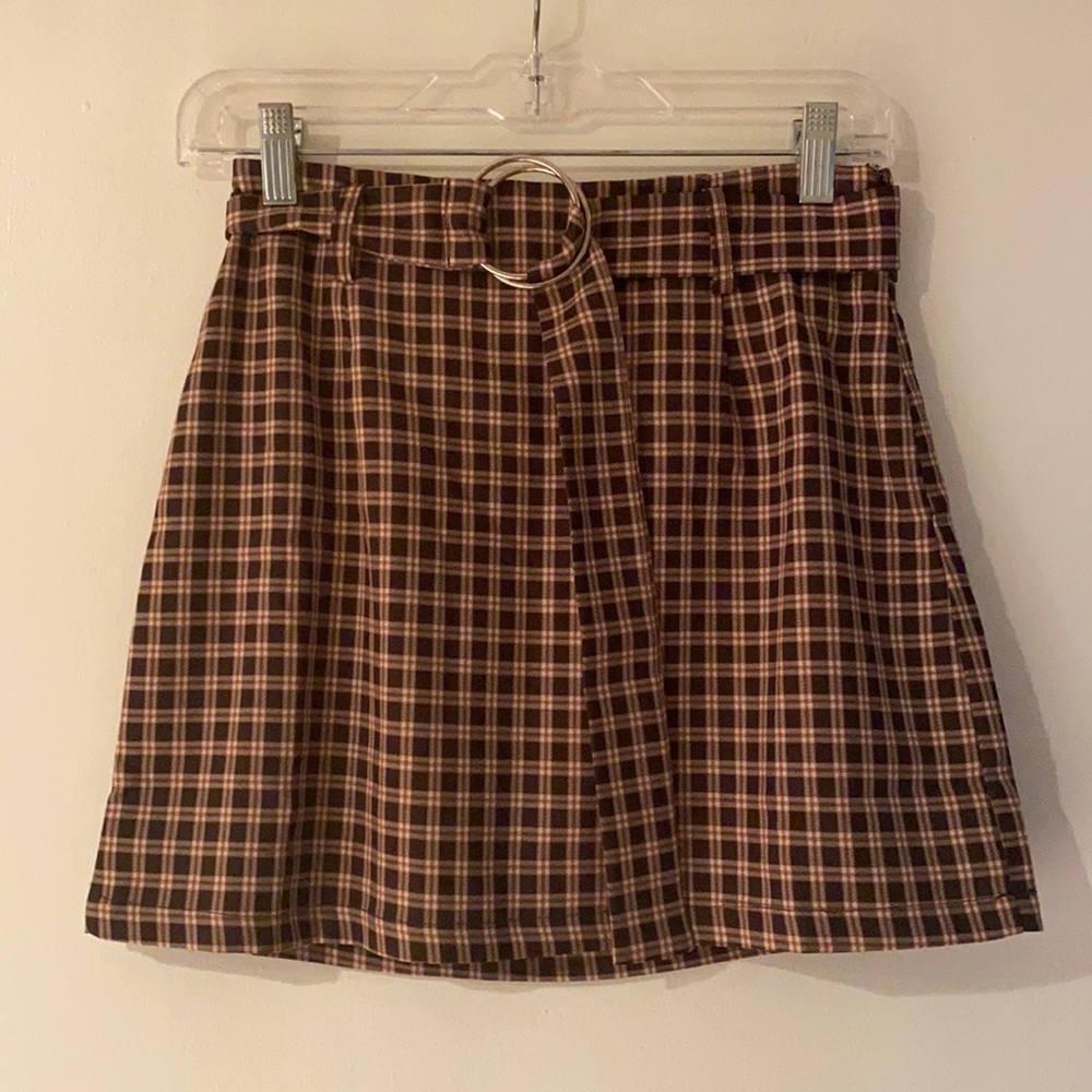 Forever21 Brown Plaid Skirt